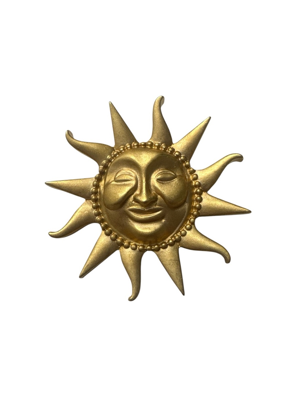 Gold Sunface Brooch - Women Jewelry Brooches